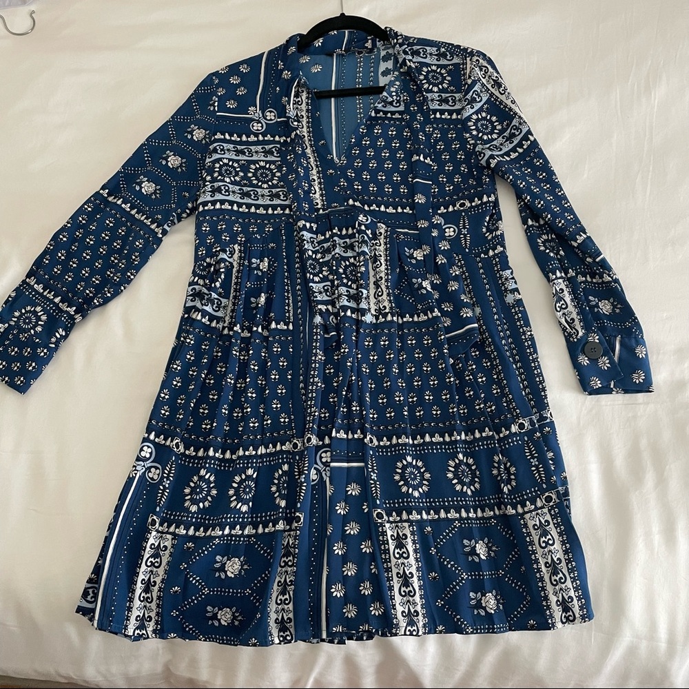 Zara Blue Print Dress